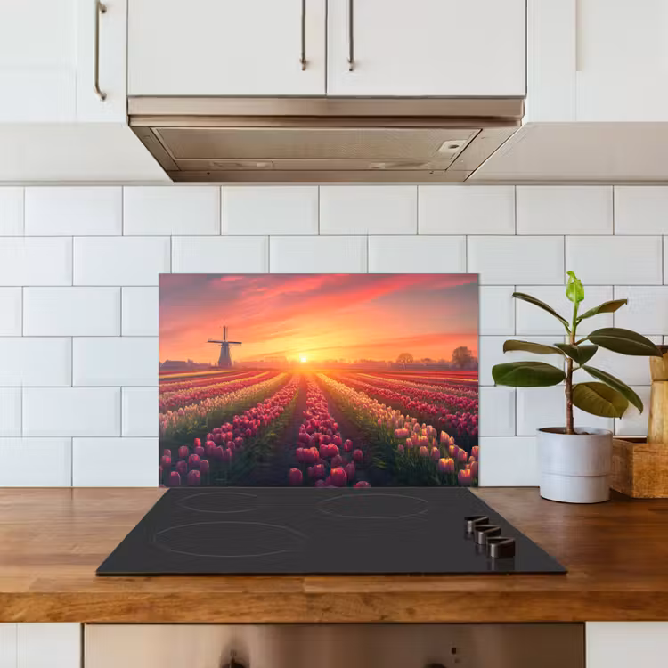 Fond de hotte - Moulin à vent - Coucher de soleil - Paysage — 3