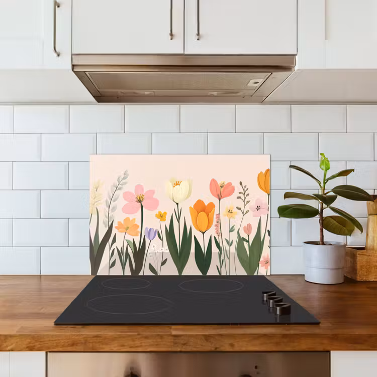 Fond de hotte - Teintes pastel - Fleurs - Illustration — 3