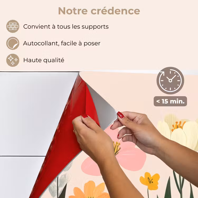 Fond de hotte - Teintes pastel - Fleurs - Illustration — 4