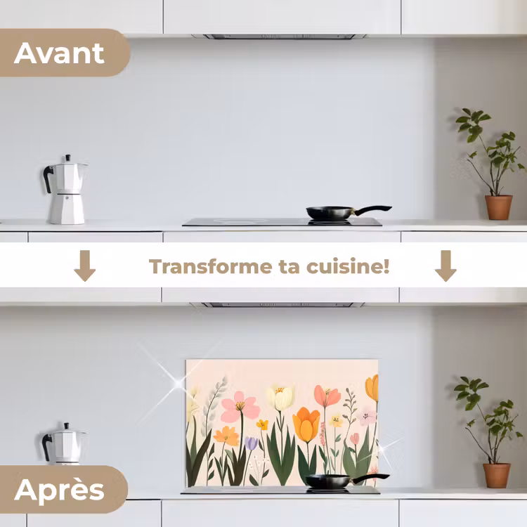 Fond de hotte - Teintes pastel - Fleurs - Illustration — 7