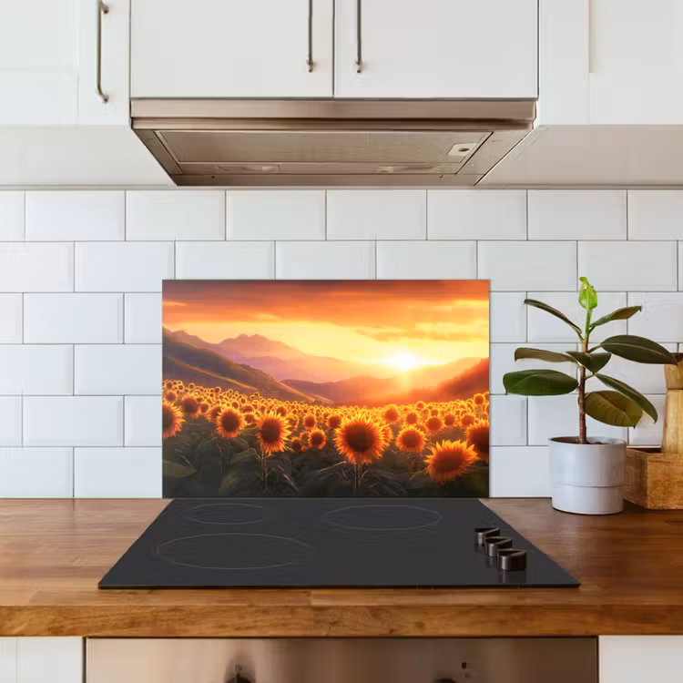 Fond de hotte - Tournesols - Coucher de soleil - Paysage — 3