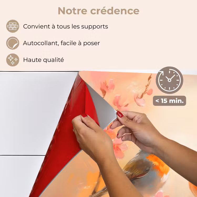 Fond de hotte - Merle - Ornemental - Branche fleurie — 4