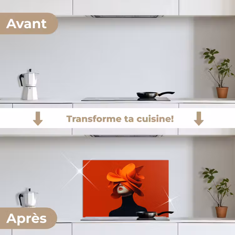 Fond de hotte - Orange - Chapeau - Femme — 7