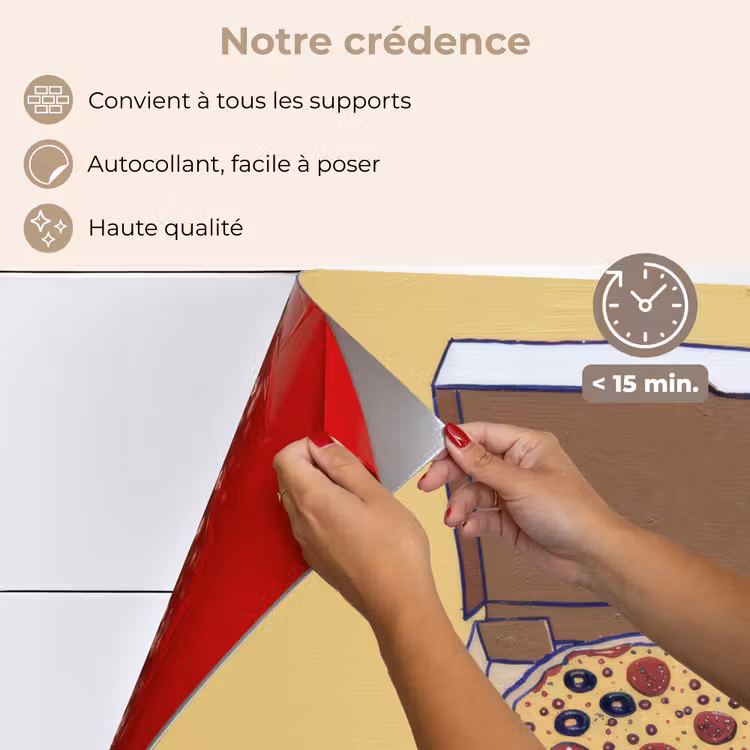 Fond de hotte - Pizza - Boîte - Salami - Illustration — 4