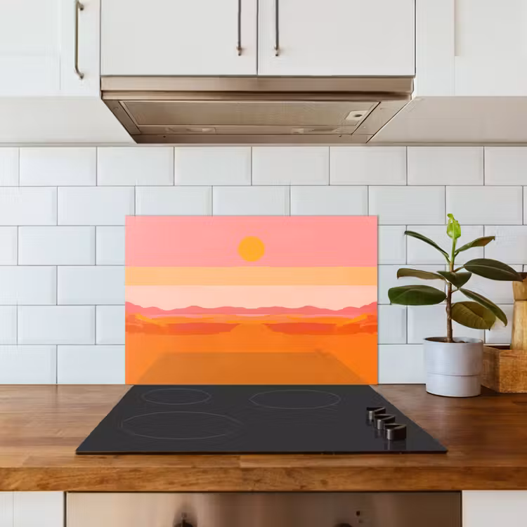 Fond de hotte - Soleil - Abstrait - Paysage - Orange — 3