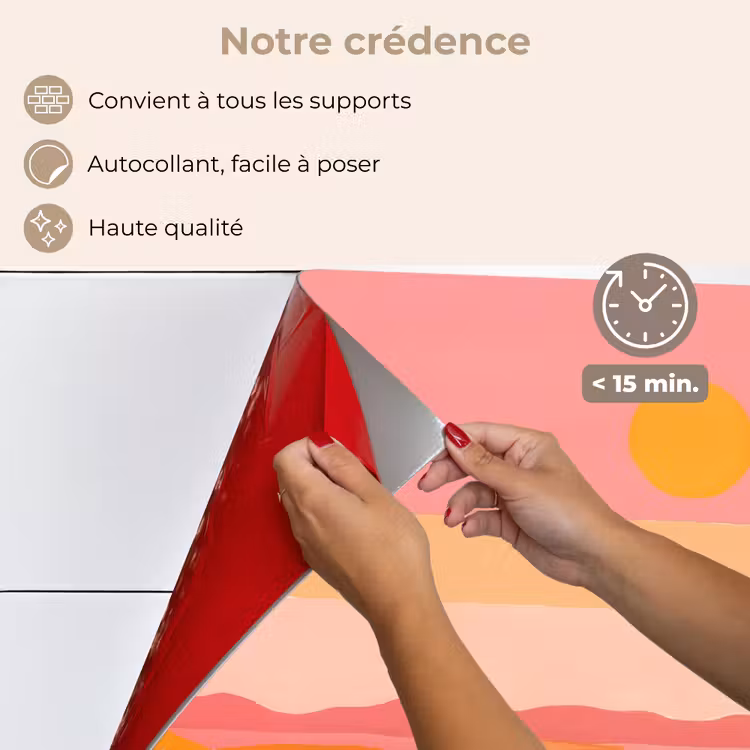 Fond de hotte - Soleil - Abstrait - Paysage - Orange — 4
