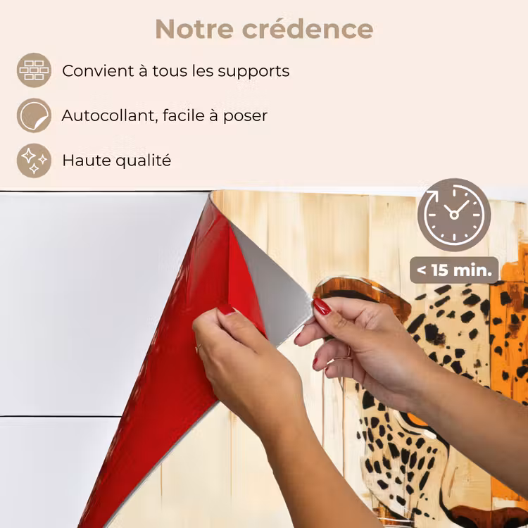 Fond de hotte - Léopard - Symétrique - Rayures — 4
