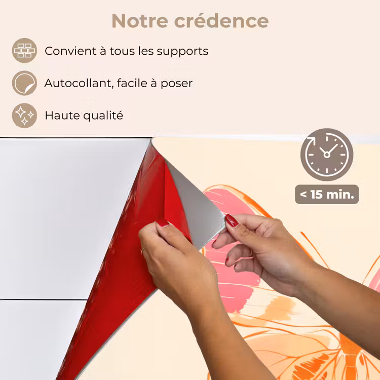 Fond de hotte - Orange - Papillon - Minimaliste — 4