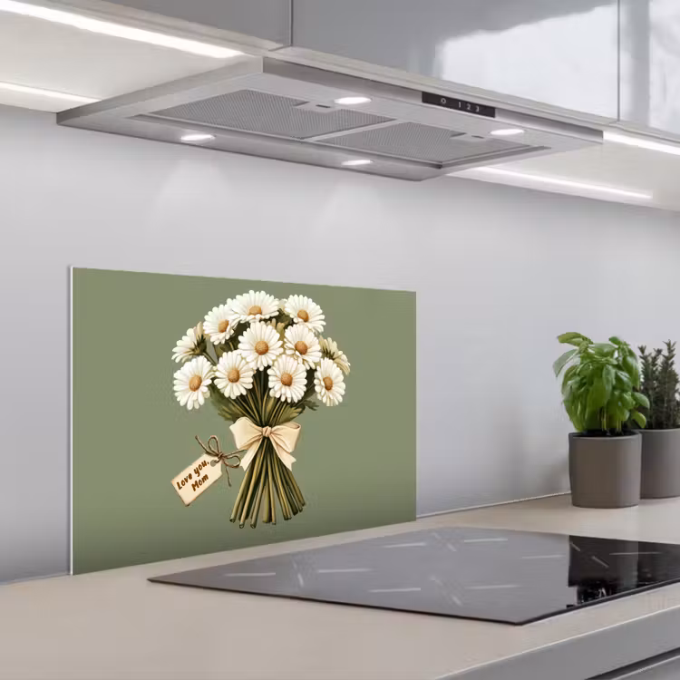 Fond de hotte - Ruban - Bouquet - Vert - Citation — 1