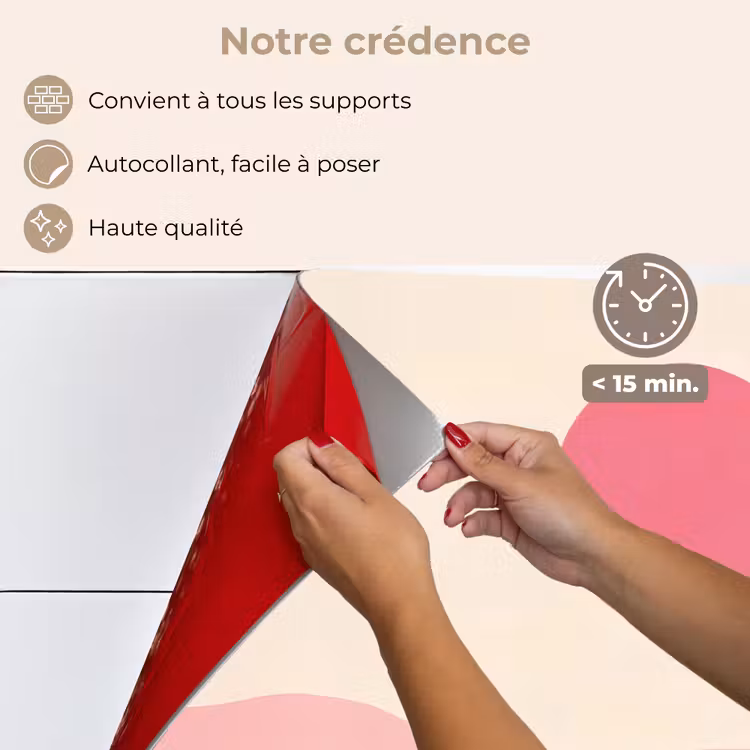 Fond de hotte - Soleil - Collines - Abstrait - Rose — 4
