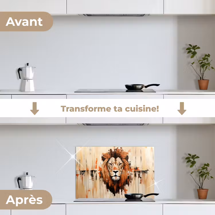 Fond de hotte - Tête de lion - Lignes - Crème — 7