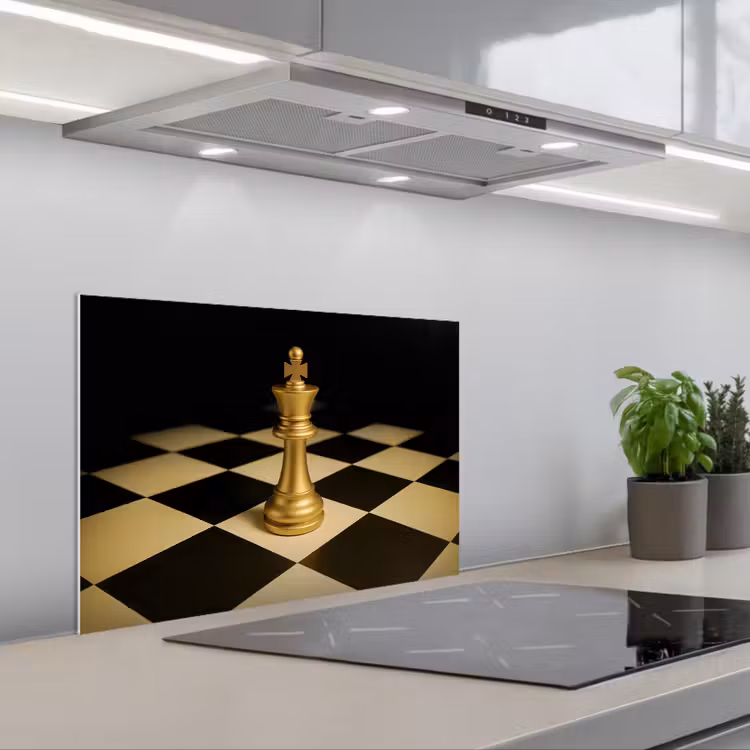 Fond de hotte - Pièce d'échecs - Roi - Échiquier - Bloqué — 1