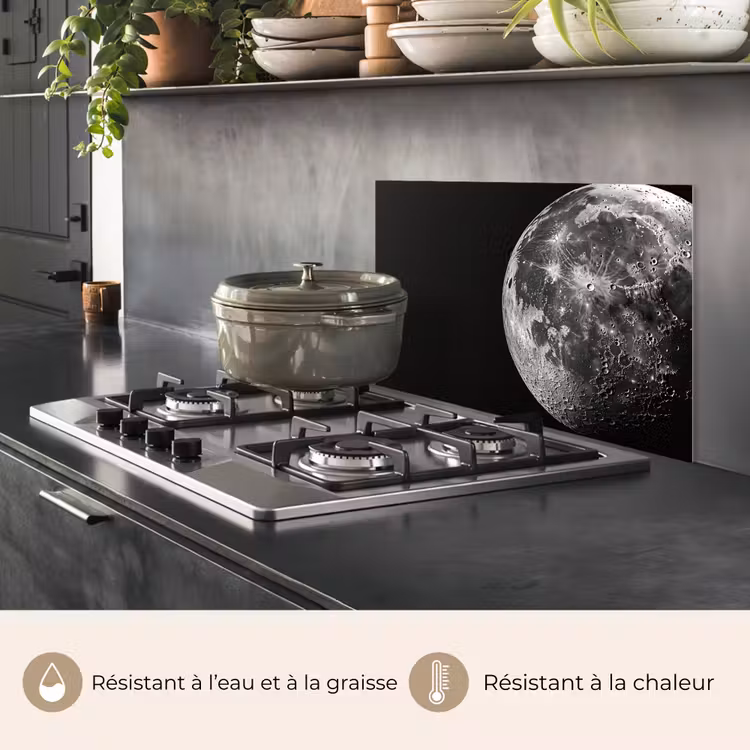 Fond de hotte - Gros plan - Lune - Blanc - Texture — 2
