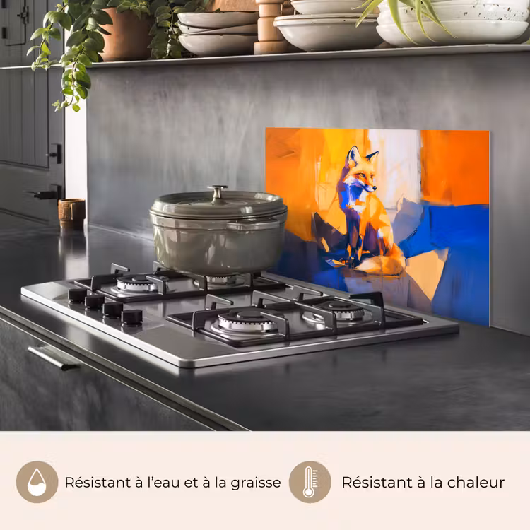 Fond de hotte - Renard - Orange - Formes - Abstrait — 2