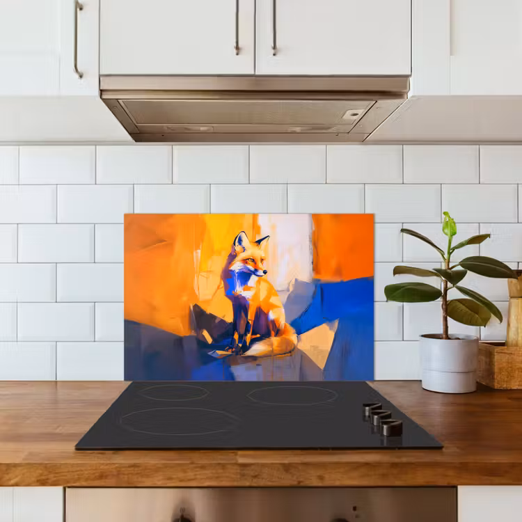 Fond de hotte - Renard - Orange - Formes - Abstrait — 3