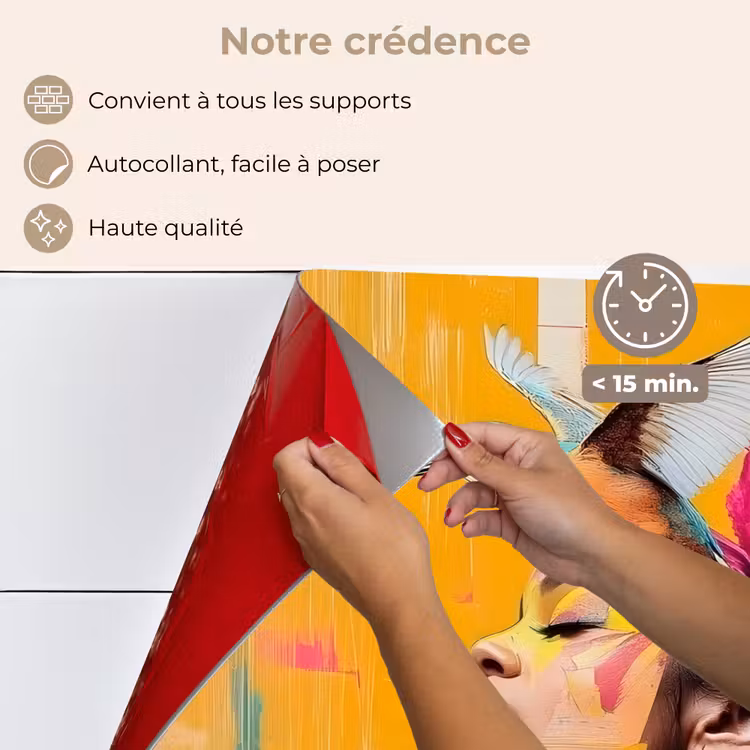 Fond de hotte - Oiseau - Femme - Abstrait - Fleur — 4