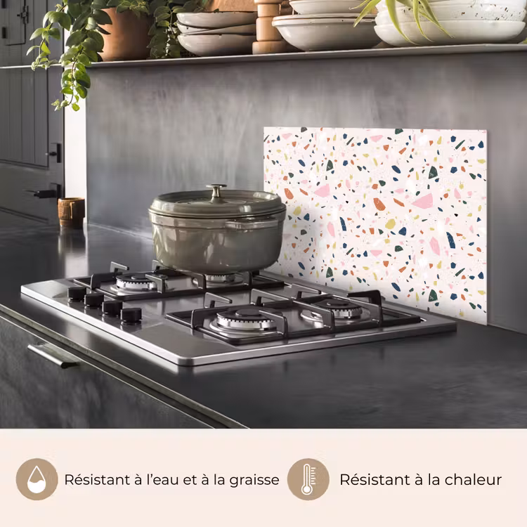 Fond de hotte - Terrazzo - Motif - Coloré — 2
