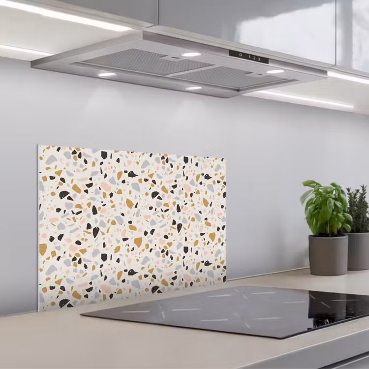 Fond de hotte - Terrazzo - Motif - Neutre - Doux - Multi — 1