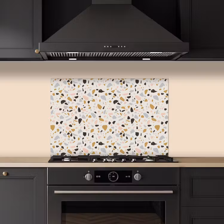 Fond de hotte - Terrazzo - Motif - Neutre - Doux - Multi — 5