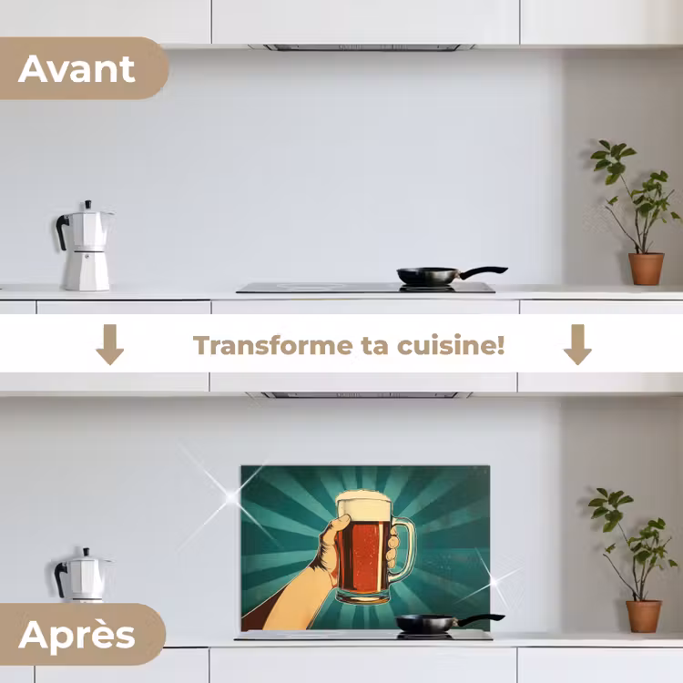 Fond de hotte - Verre à bière - Mousse - Rétro - Vert — 7