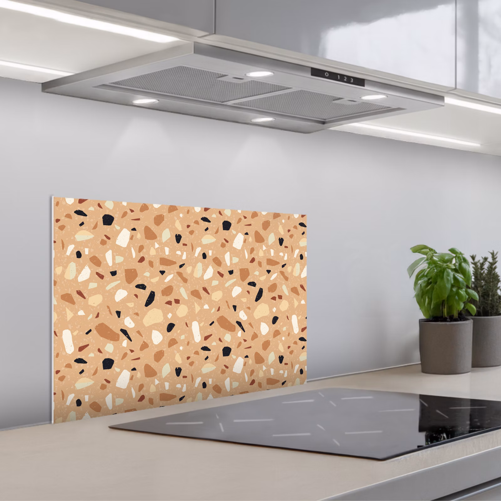 Fond de hotte - Terrazzo - Motif - Coloré - Orange — 1