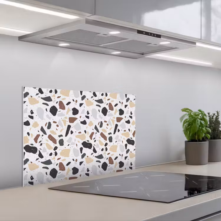 Fond de hotte - Terrazzo - Motif - Coloré - Argile — 1