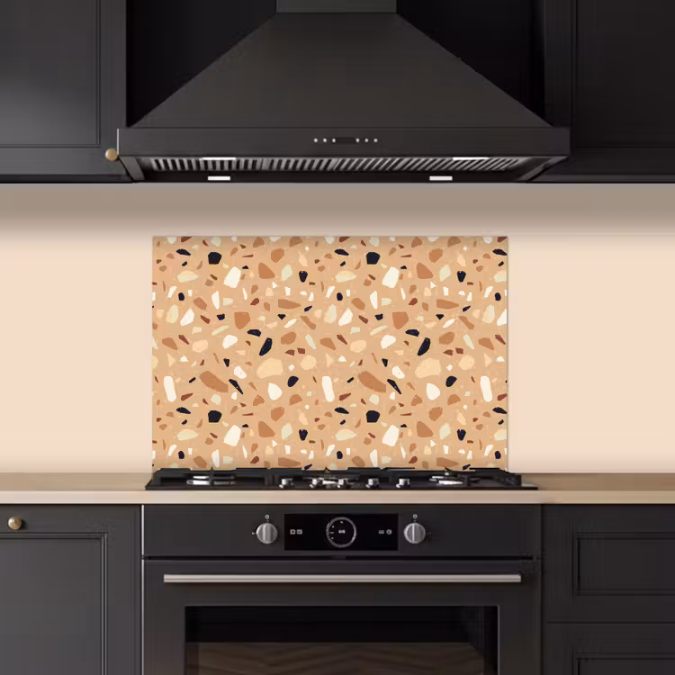 Fond de hotte - Terrazzo - Motif - Coloré - Orange — 5