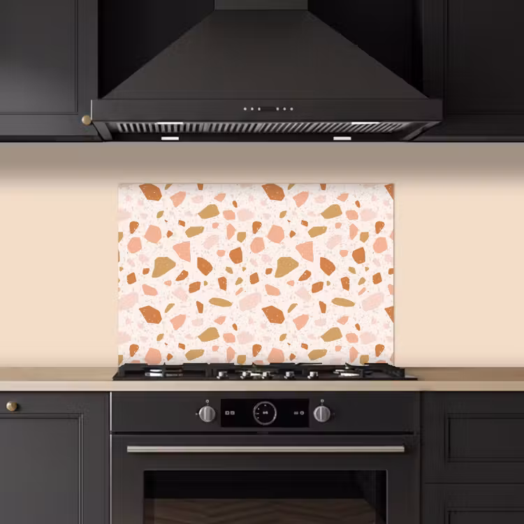 Fond de hotte - Terrazzo - Motif - Coloré - Saumon — 5