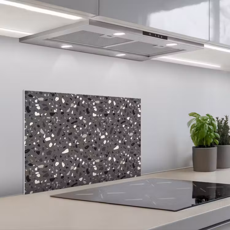 Fond de hotte - Terrazzo - Motif - Gris — 1