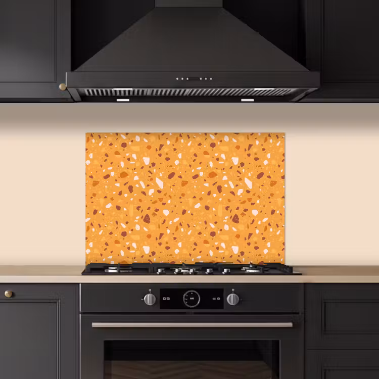 Fond de hotte - Terrazzo - Motif - Jaune ocre — 5
