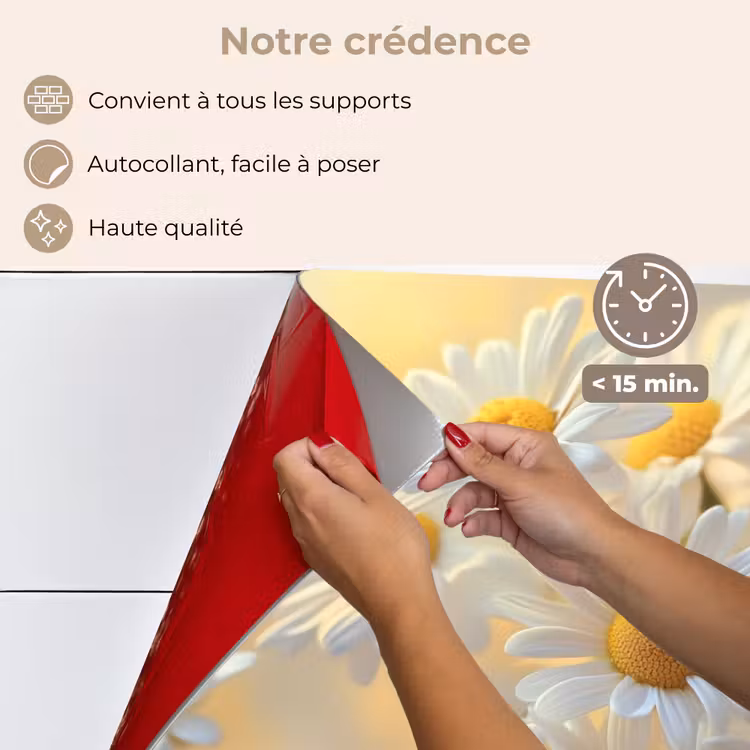 Fond de hotte - Marguerites - Blanc - Soleil — 4