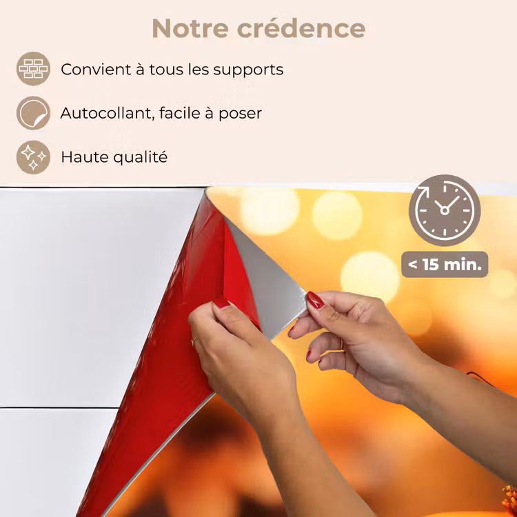 Fond de hotte - Papillon - Fleurs - Orange — 4