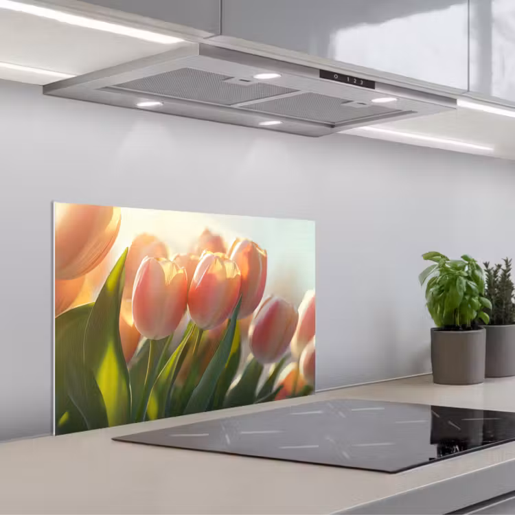 Fond de hotte - Tulipes - Rose - Sunbeams — 1