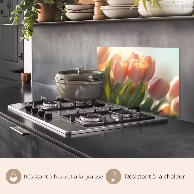 Fond de hotte - Tulipes - Rose - Sunbeams — 2