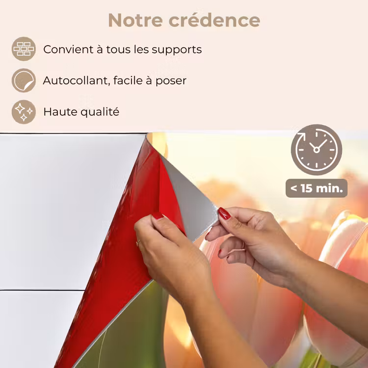 Fond de hotte - Tulipes - Rose - Sunbeams — 4