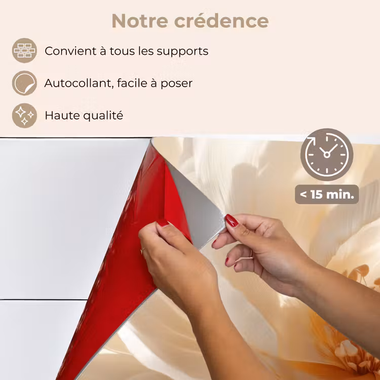 Fond de hotte - Gros plan - Pivoine - Blanc — 4