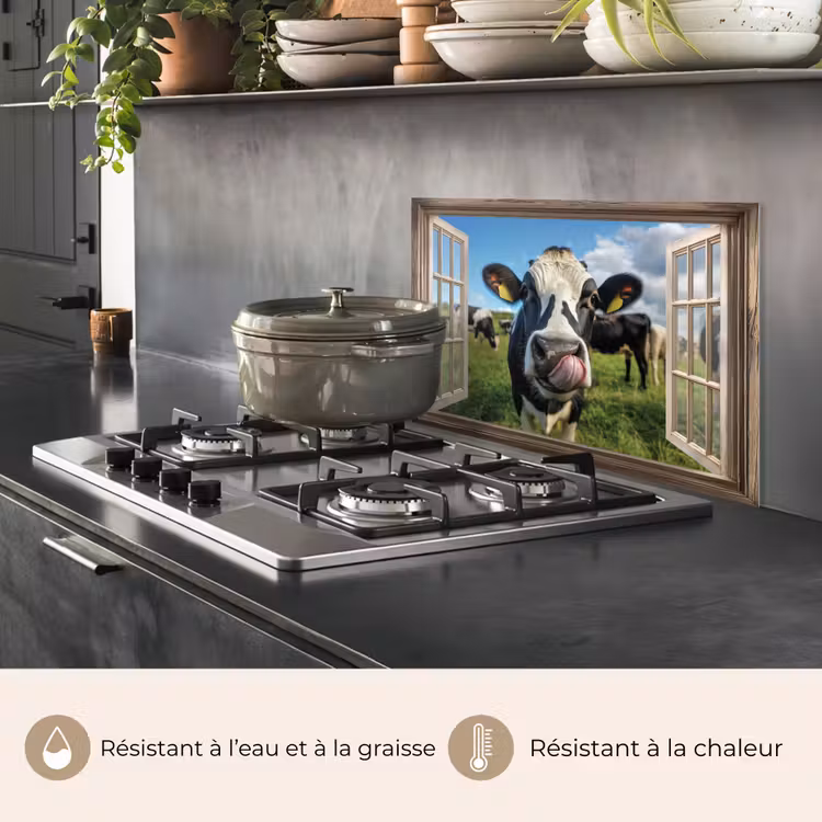 Fond de hotte - Regarder à travers - Vache - Prairie - Animaux - Nature — 2
