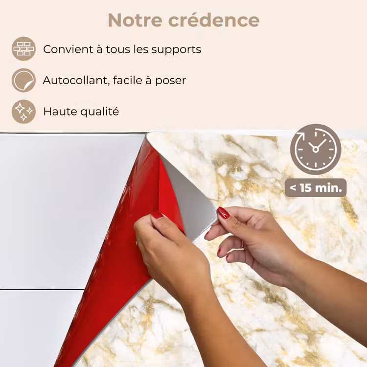 Fond de hotte - Or - Léger - Grain - Marbre — 4