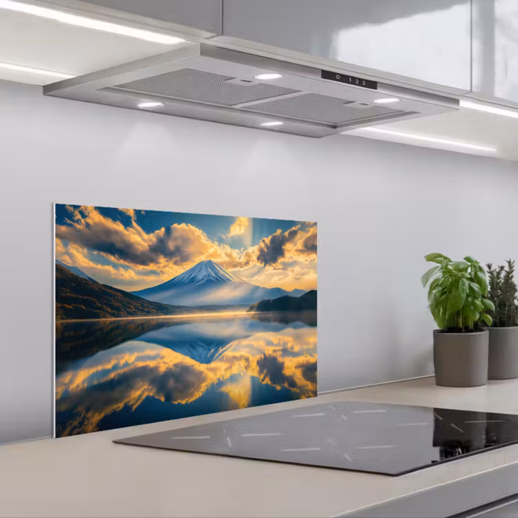 Fond de hotte - Montagne - Rivière - Coucher de soleil — 1