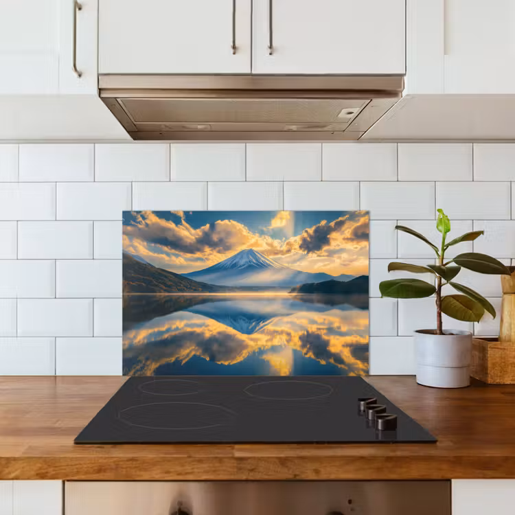 Fond de hotte - Montagne - Rivière - Coucher de soleil — 3