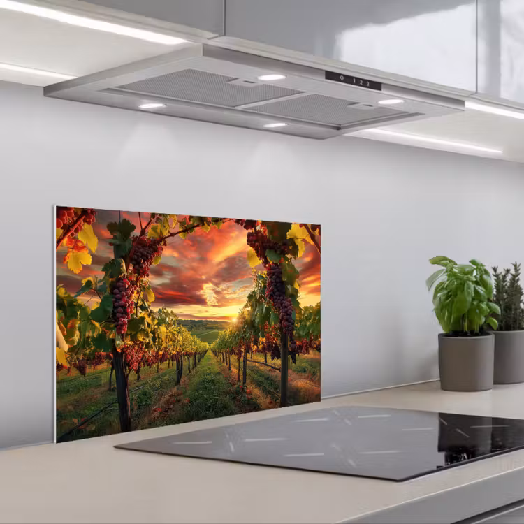 Fond de hotte - Vignoble - Raisins - Coucher de soleil — 1