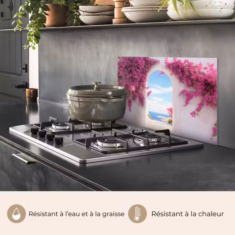 Fond de hotte - Mer - Rose - Fleurs - Portail — 2