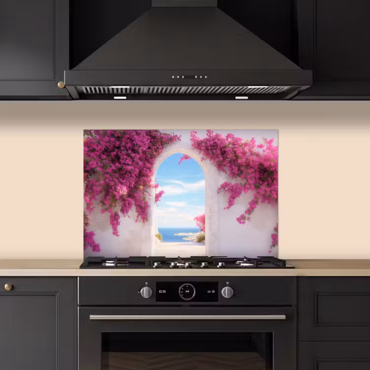 Fond de hotte - Mer - Rose - Fleurs - Portail — 5