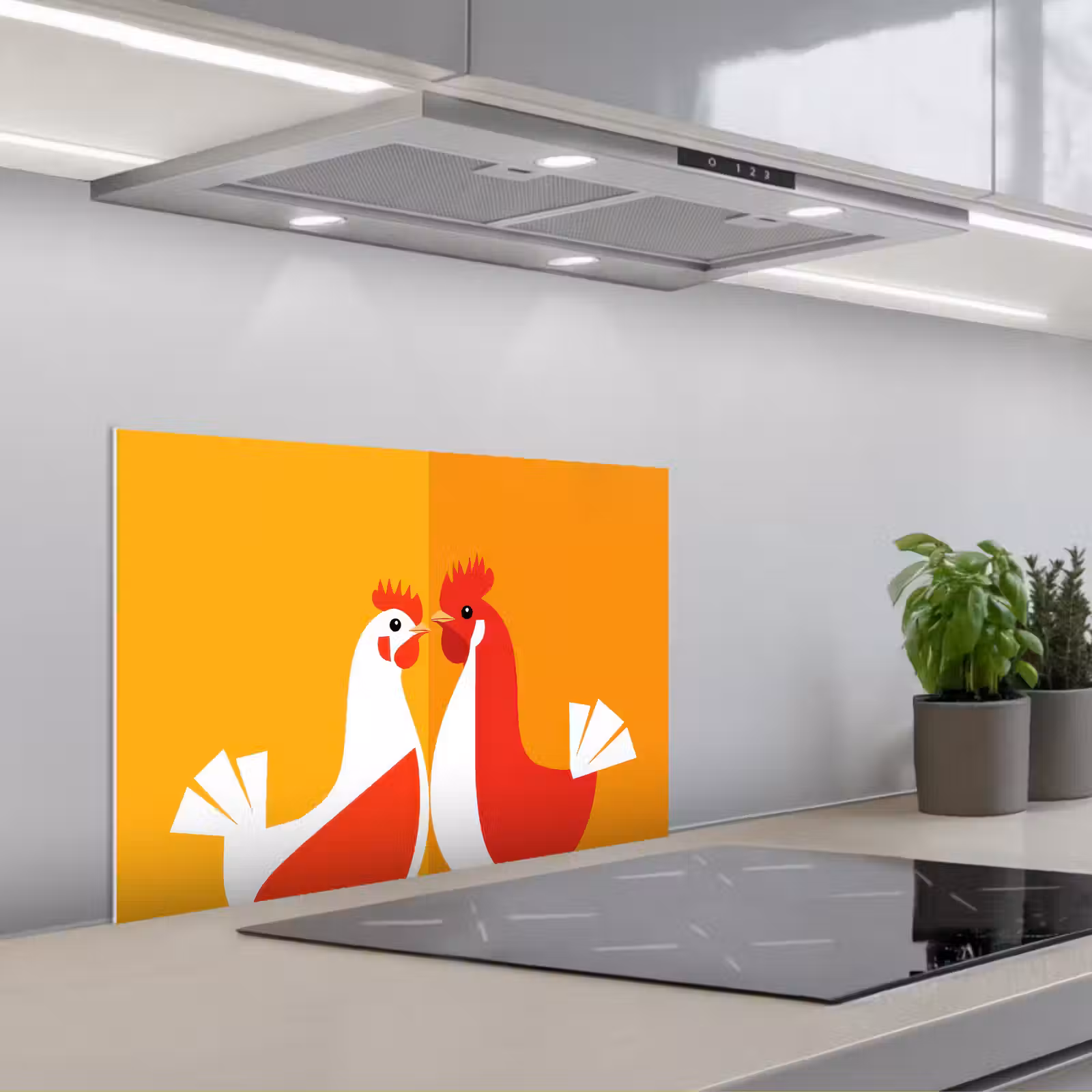 Fond de hotte - Poulets - Orange - Plaines — 1