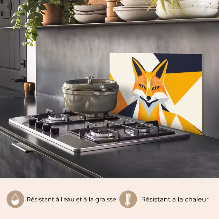 Fond de hotte - Renard - Orange - Abstrait - Triangles — 2