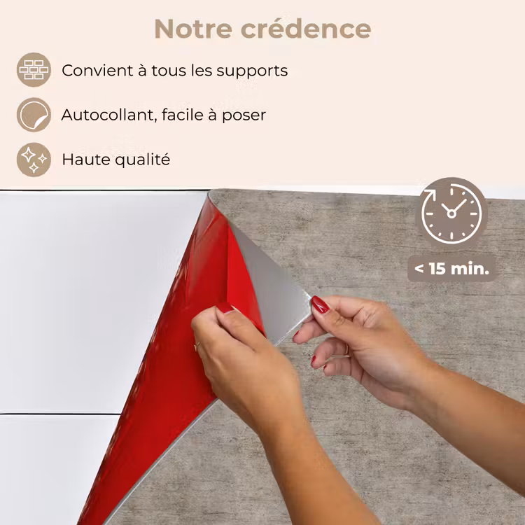 Fond de hotte - Rétro - Béton - Motif — 4