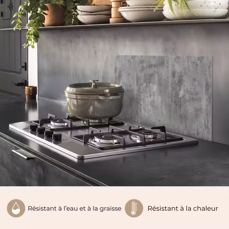 Fond de hotte - Rouille - Béton - Motif — 2
