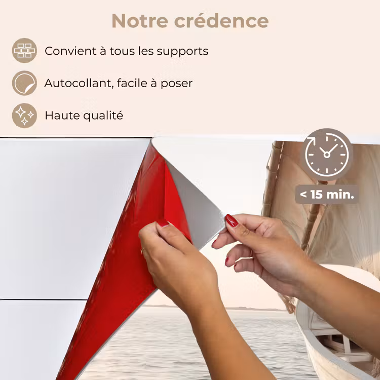Fond de hotte - Voilier - Mer - Beige - Soleil — 4