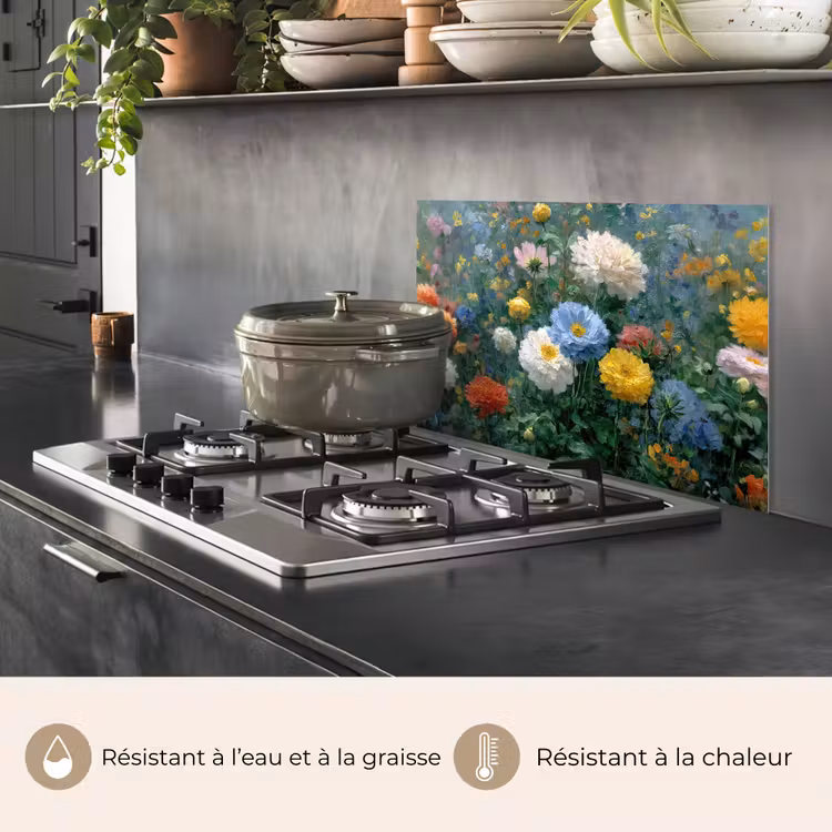 Fond de hotte - Gros plan - champ - fleurs - coloré — 2