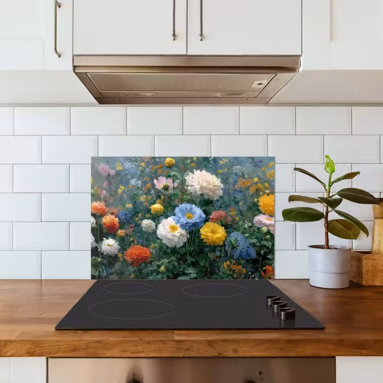 Fond de hotte - Gros plan - champ - fleurs - coloré — 3